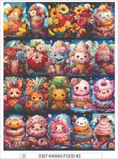 KAWAII FOOD 3 - COMPLETE SHEET OF 20 STICKERS