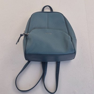 DAVID JONES Rucksack Blau Damen Kunstleder Freizeit.
