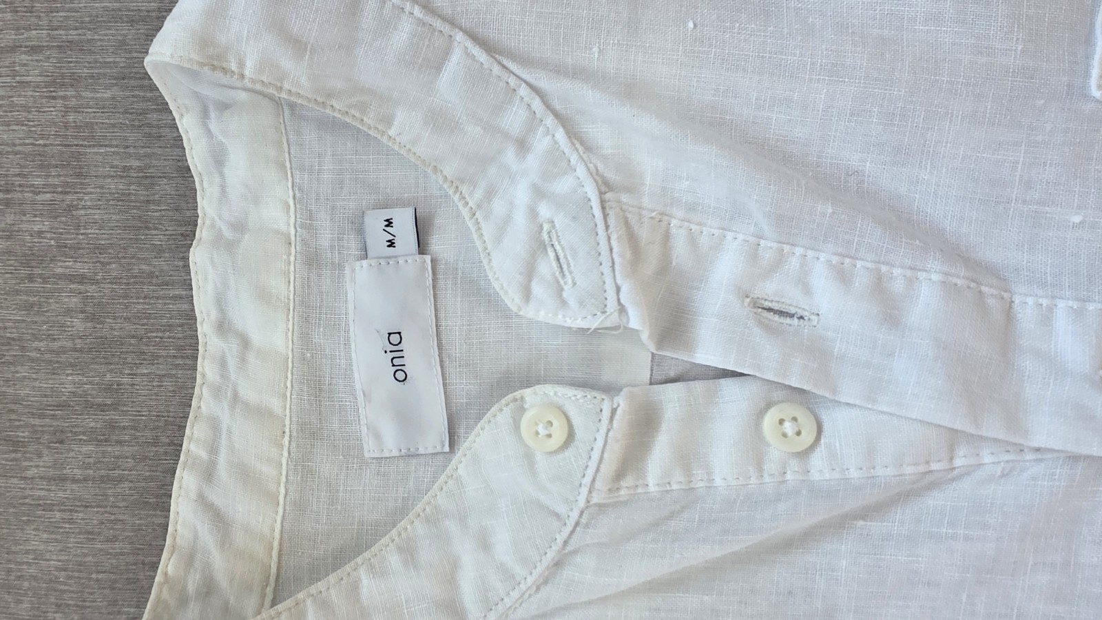 Onia Anthony Linen Short Sleeve Pocket Henley Medium 