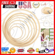7 Pieces 7 Sizes Embroidery Hoops Set 4 inch to 12 inch Circle Cross Stitch H...