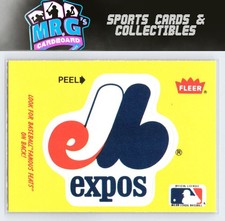 1986 Fleer #NNO Montreal Expos Logo Team Stickers Nap Lajoie (21) back