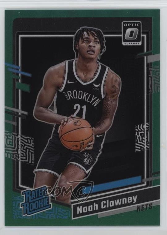 2023-24 Panini Donruss Optic Rated Rookie Green Prizm 5/5 Noah Clowney #205