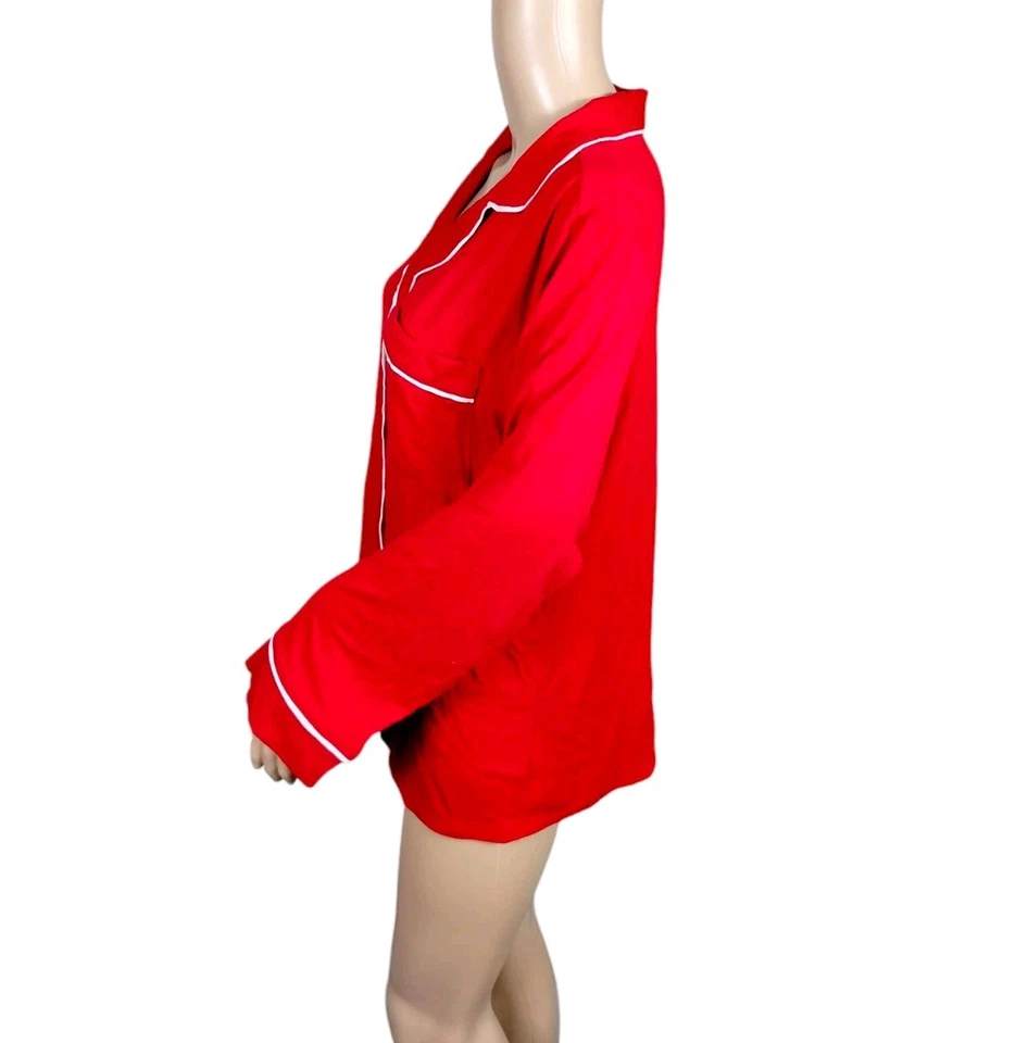 Eberjey Gisele Pajama Top Women's Small Red Tencel Modal Sleepwear Lounge Wear - Image 4 of 4