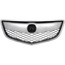 Grille For 2013-2015 Acura RDX Chrome Shell with Painted Black Insert