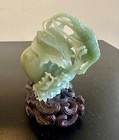Antique Chinese Jade Shrimp Koi Fish Hand Carved Figure Statue Qing Dynasty — photo 3