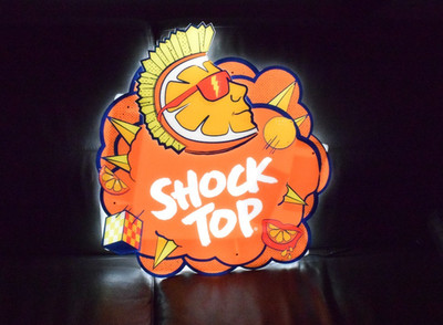 Shock Top Belgian Beer Led Sign Light - 25  x 22  Man Cave Bar Decor  