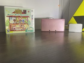 Nintendo 3DS Console Pink Edition With Charger And Happy Home Designer!