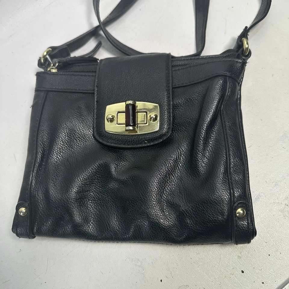 Merina Crossbody Handbag Women S Black Faux Leather Organizer Purse Shoulder Bag - Image 2 of 4