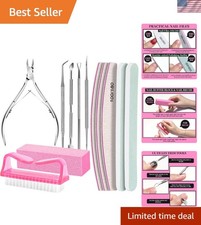 Complete Nail Care Kit: Professional Manicure & Pedicure Tools in Pink