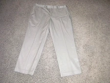 PERRY ELLIS PORTFOLIO tan polyester cotton blend Flat Front PANTS 38x30