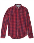 TOMMY HILFIGER Mens Flannel Shirt Small Red Check Cotton AB01