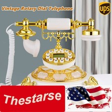 Old Fashioned Rotary Dial Phone Vintage Retro European Style Telephone Desktop