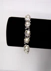 Vintage Trifari Silver Tone Faux Pearl Bracelet, Elegant Jewelry