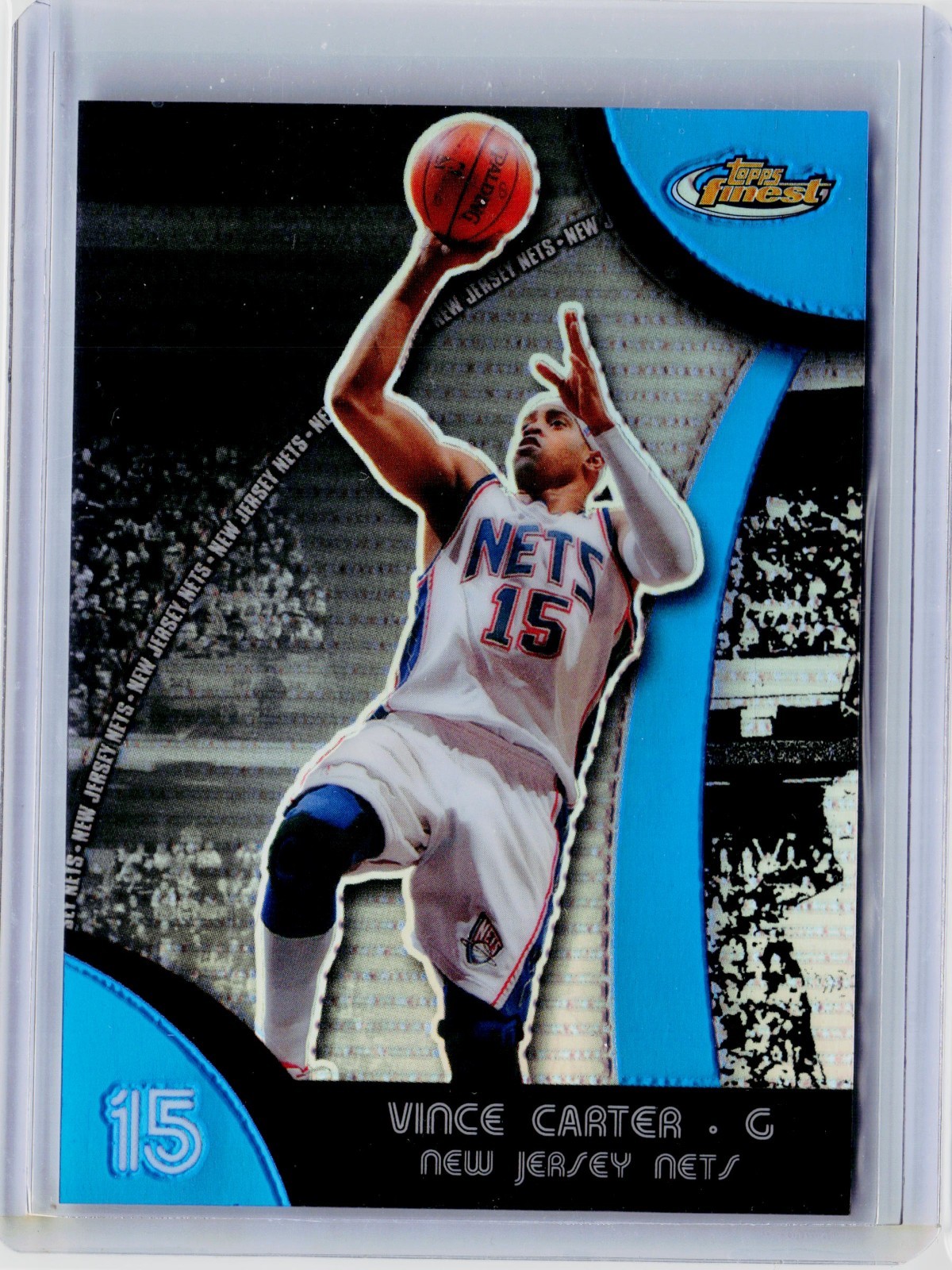 2007-08 TOPPS FINEST BLUE REFRACTOR #30 - VINCE CARTER #ED 148/199