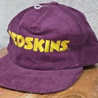 VTG Starline Washington Redskins Corduroy Snapback Hat Maroon Yellow Logo TAIWAN — photo 3