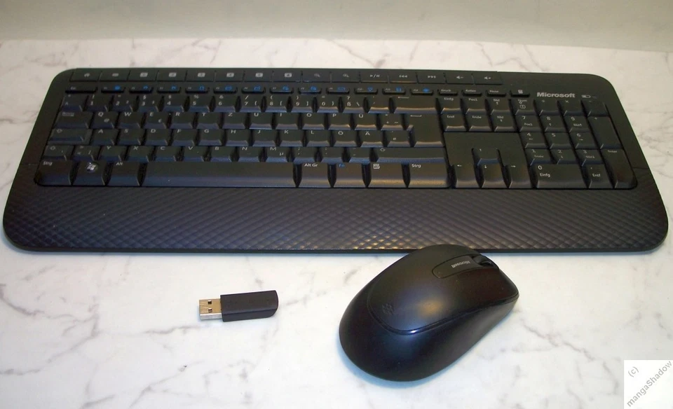 Funk Tastatur Maus Set - Microsoft Wireless Keyboard 2000 Deutsch QWERTZ _n0 - Bild 2 von 4