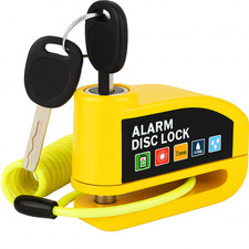 Motorrad Scheibenschloss mit Alarm 120dB Diebstahlsicherung 7mm - Wasserdicht - mit Prome Kabel