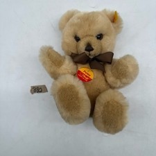 Steiff Petsy Teddy Bear Caramel 012258 Blonde Plush Jointed Germany Knopf Im Ohr