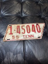 1955 TENNESSEE License Plate Davidson County 1-45040
