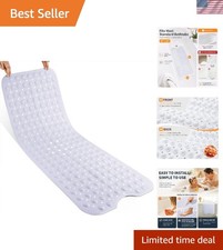 Non Slip Bathtub Mat 40 x 16 Inch, Extra Long Shower Mat with Drain Holes, Ma...