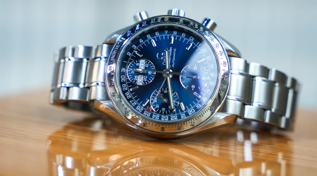 Omega Speedmaster Day-Date 39mm Blue Dial with Stainless Steel
