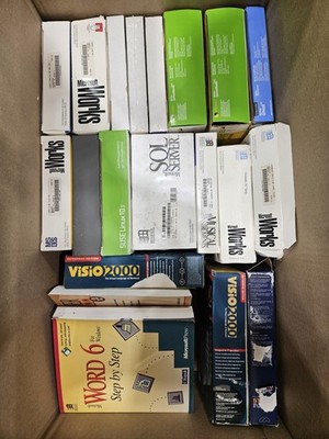 Vintage Software Lot   Microsoft, SUSE, Visio, SQL, Works, FoxPro   RESALE