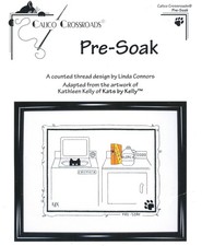 Calico Crossroads PRE-SOAK Kats by Kelly Cross Stitch Leaflet ONLY ~ black cat