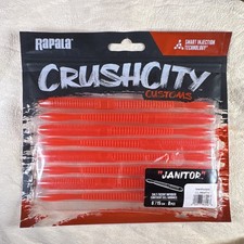 Rapala Crush City Customs Janitor Swimbait Merthiolate 6" Salt/Scent 8 Pack