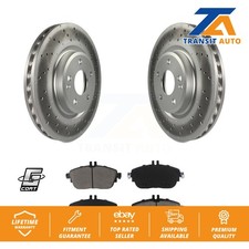 [Front] Coated Brake Rotors Ceramic Pad Kit For Mercedes-Benz GLA250 CLA250 B250