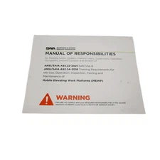 JLG Ansi A92.22 Mewp Supported Manual 3128870