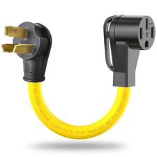 NEMA 10-50P to 14-50R EV Adapter, 220V 50 Amp 4 Prong to 3 Prong Stove Plug A