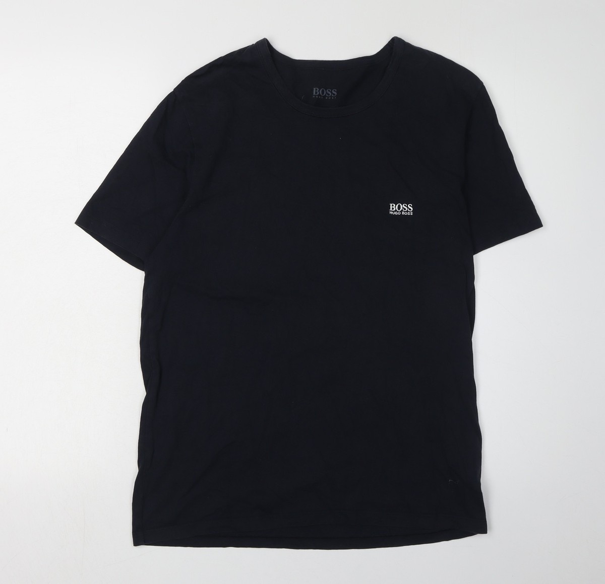 Hugo Boss Men's Black L Cotton Short Sleeve T-Shirt UK