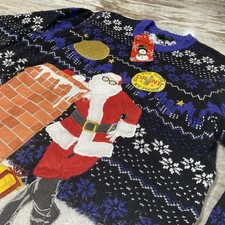 NWT BLIZZARD BAY DRINK IN MY POCKET UGLY CHRISTMAS SWEATER MENS SZ XL Santa