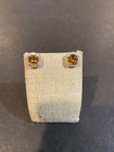 Beautiful 14K White Gold Citrine Diamonds Stud Earrings