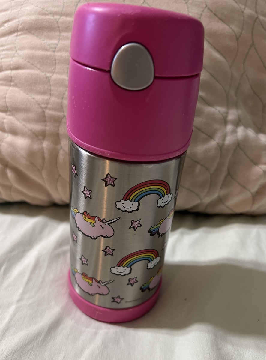 Thermos funtainer Rainbow Star Unicorn Stainless Steel Insulated 12 ounce  Pink