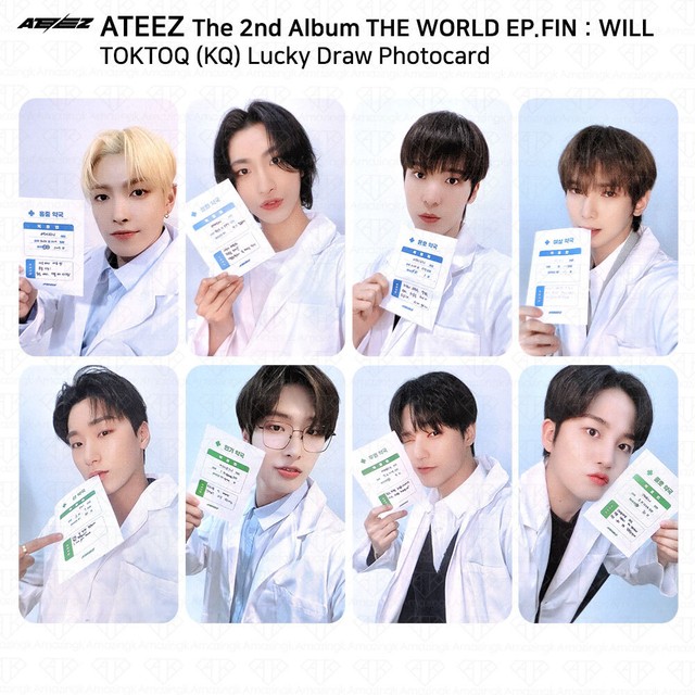 ATEEZ 2nd Album THE WORLD EP.FIN WILL TOKTOQ KQ Lucky Draw Photocard KPOP K-POP