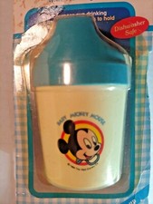 1986 SEALED Playskool Baby Disney Mickey Mouse Juice Cup w/ Training Lid N1