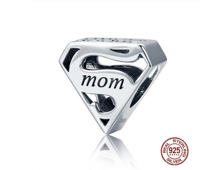 Anhänger Super Mom Muttertag Echt Sterling Silber 925  Neu
