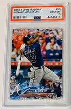2018 Topps Walmart Holiday Snow Flakes Ronald Acuna Jr. Rookie Card PSA 10 Rare!