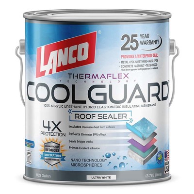 NEW 1 Gal Insulating Elastomeric White Roof Sealer Provides Waterproof Seal
