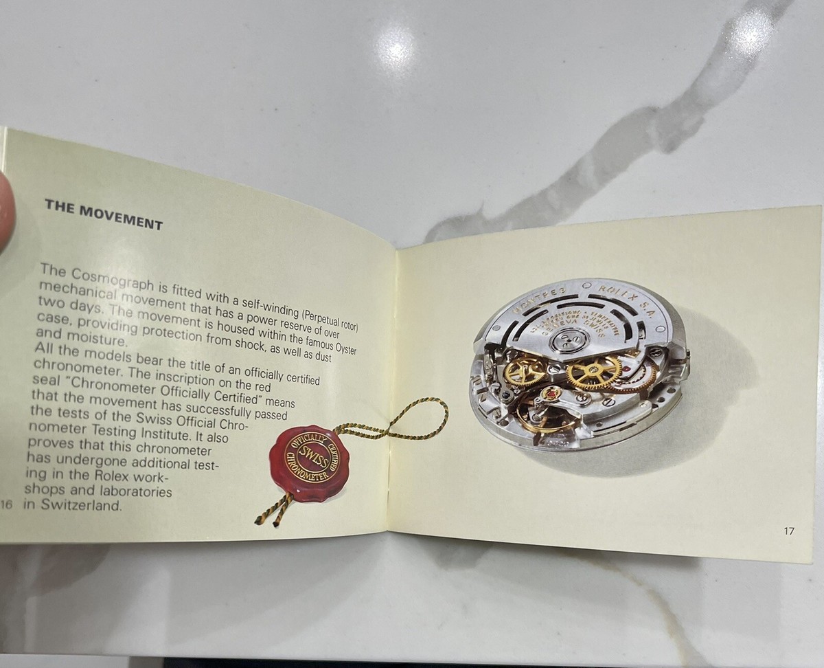 Authentic Rolex ZENITH Daytona Booklet Manual Set 165288 16520