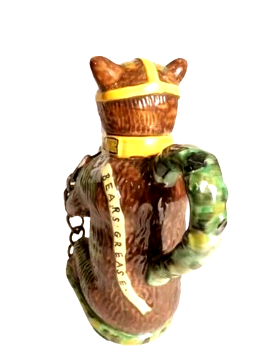 STAFFORDSHIRE Bärenköder Kanne mit Hund Vintage Perlenware Werbung - Bärenfett - Bild 11 von 16