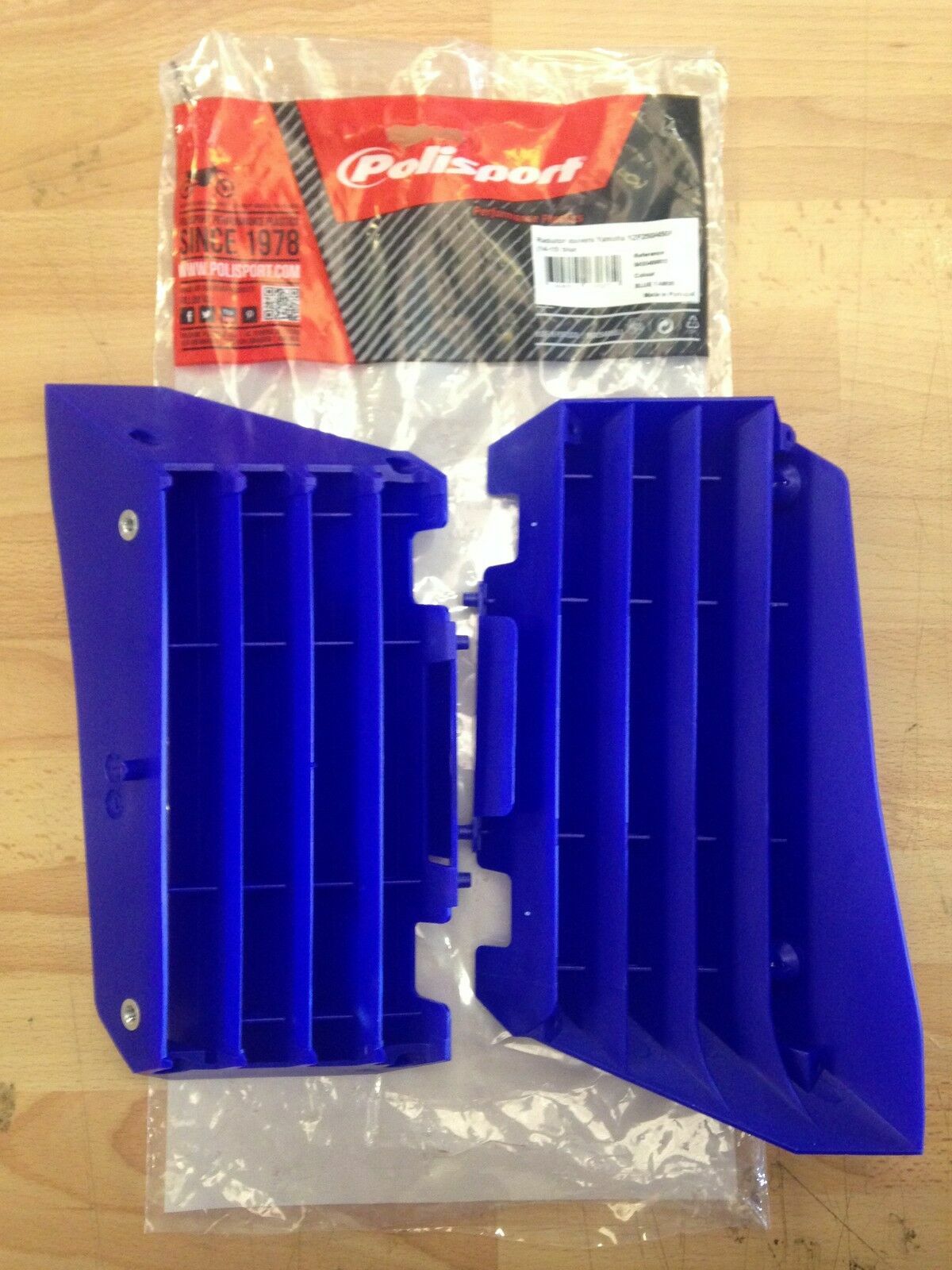 YAMAHA YZF250 2014-2018  POLISPORT RADIATOR LOUVRES RAD GUARDS BLUE