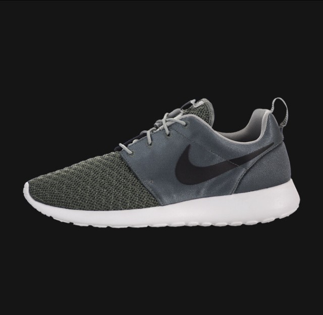 nike roshe green and grey