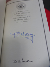 EDMUND HILLARY SIGNED 