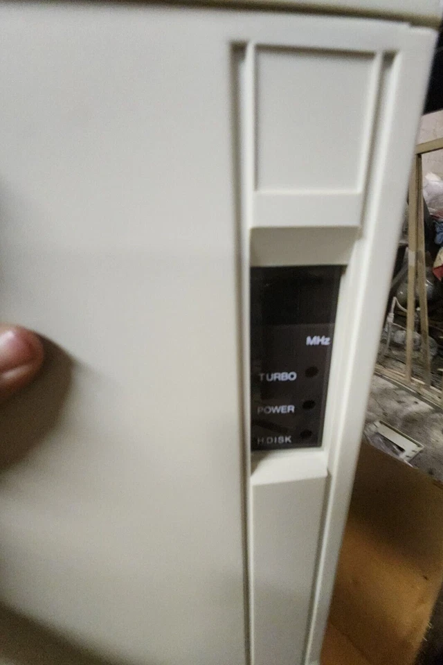 Vintage Retro PC Case Beige Computer Case AT Retro Tower White Wheels NEW Blue N - Image 3 of 4