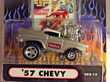 MUSCLE MACHINES CARTOONS 1957 CHEVY --DIECAST CAR 1/64 - 57 CHEVY