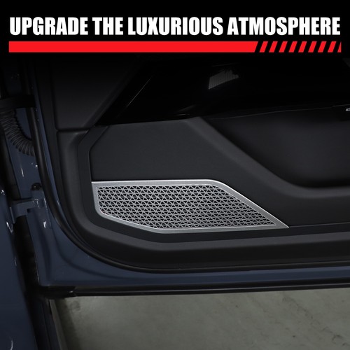 Car Front Door Speaker Frame Silver Steel Cover Mesh For BMW 7 Series G70 2023+ - Picture 3 of 12