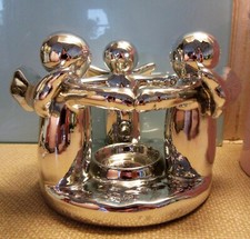 The Range Silver Chrome Angel Circle T/Light Holder~Candle~Xmas Ornament~Gift 💓