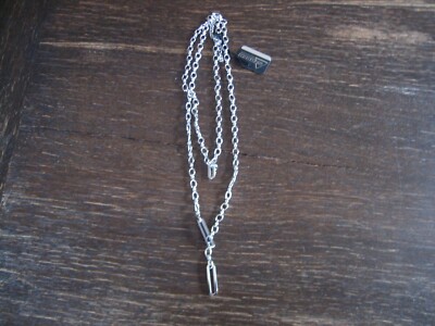 vielseitiges Layering Collier Y-Kette Edelstahl silber poliert 42 + 8 / 55 cm
